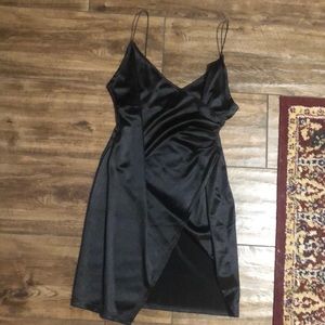Silky Wrap Slip dress
